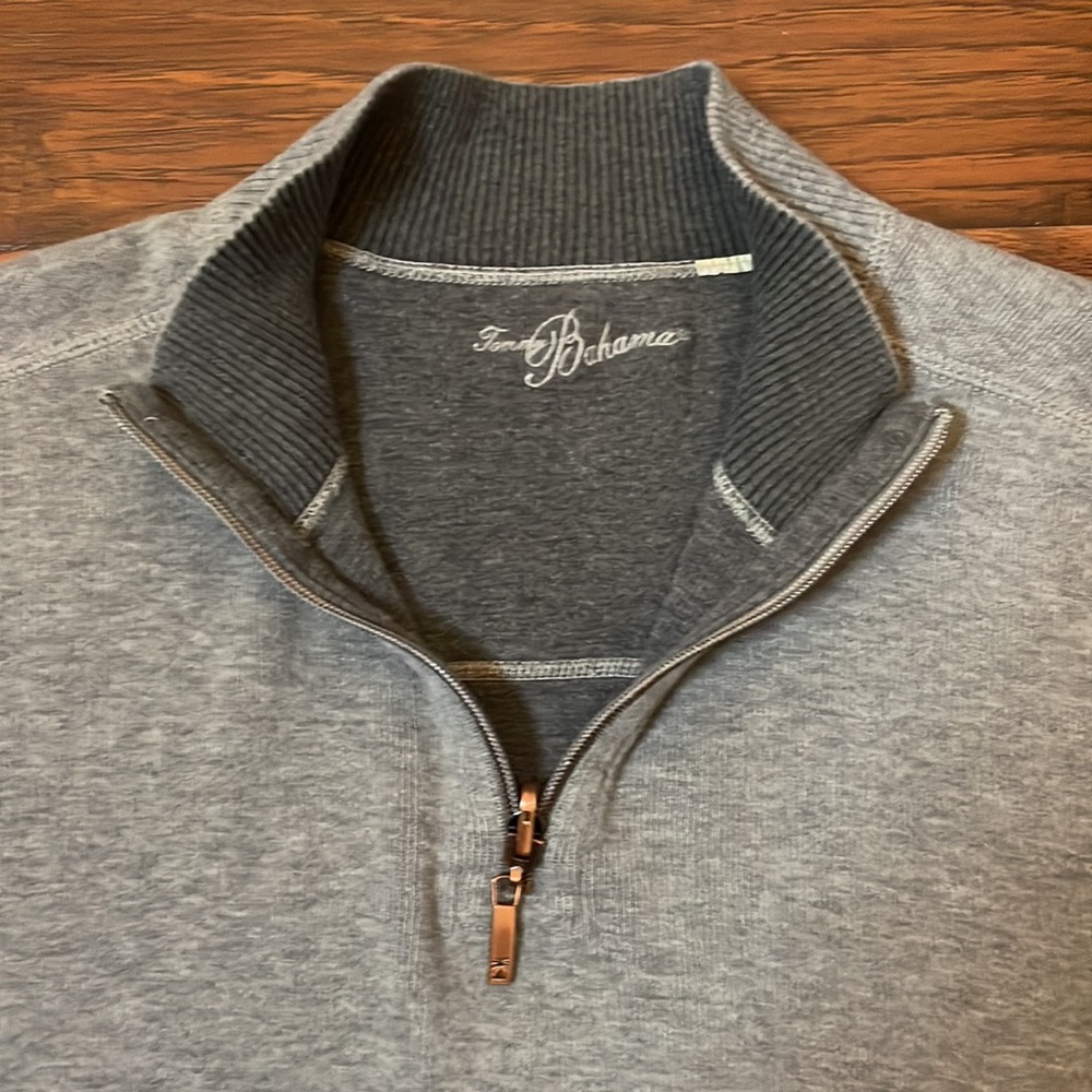 TOMMY BAHAMA Reversible Gray Sweater Men’s Size XL Retail $118 - Picture 3 of 7